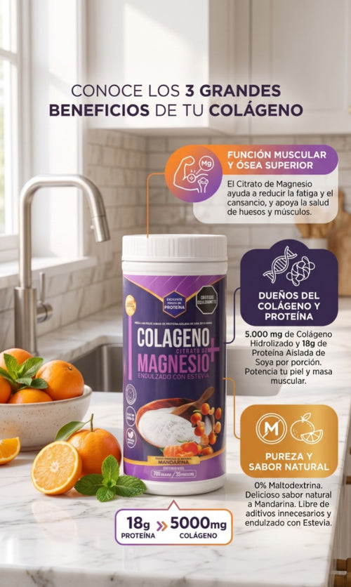 COLAGENO HIDROLIZADO MORADO CITRATO MAGNESIO X 700 g