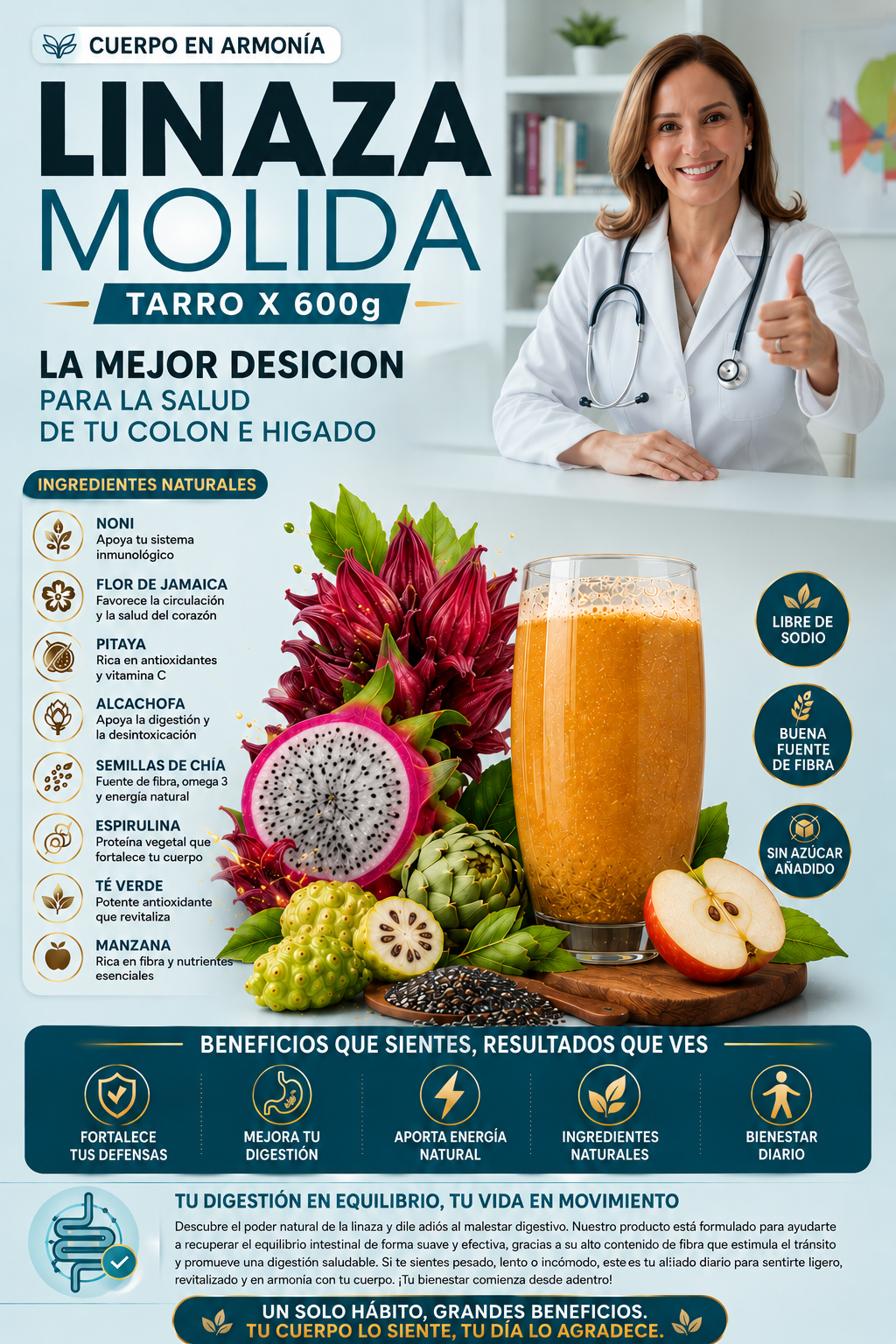 LINAZAMIX PREMIUM MANZANA X 600 g