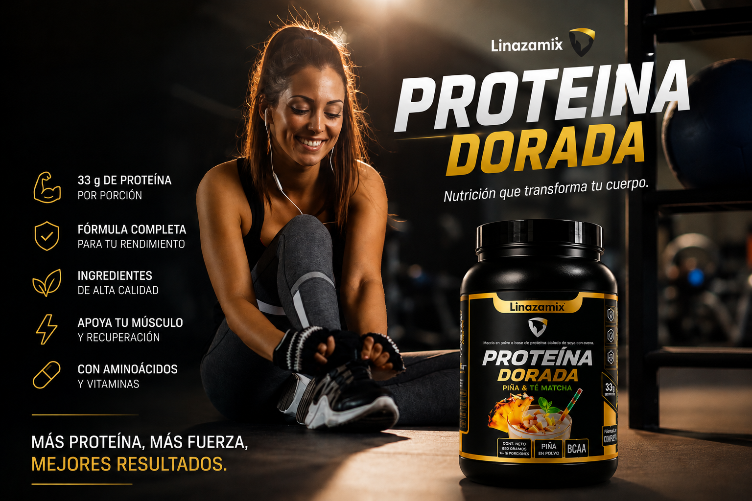 PROTEINA DORADA TE MATCHA X 850 g