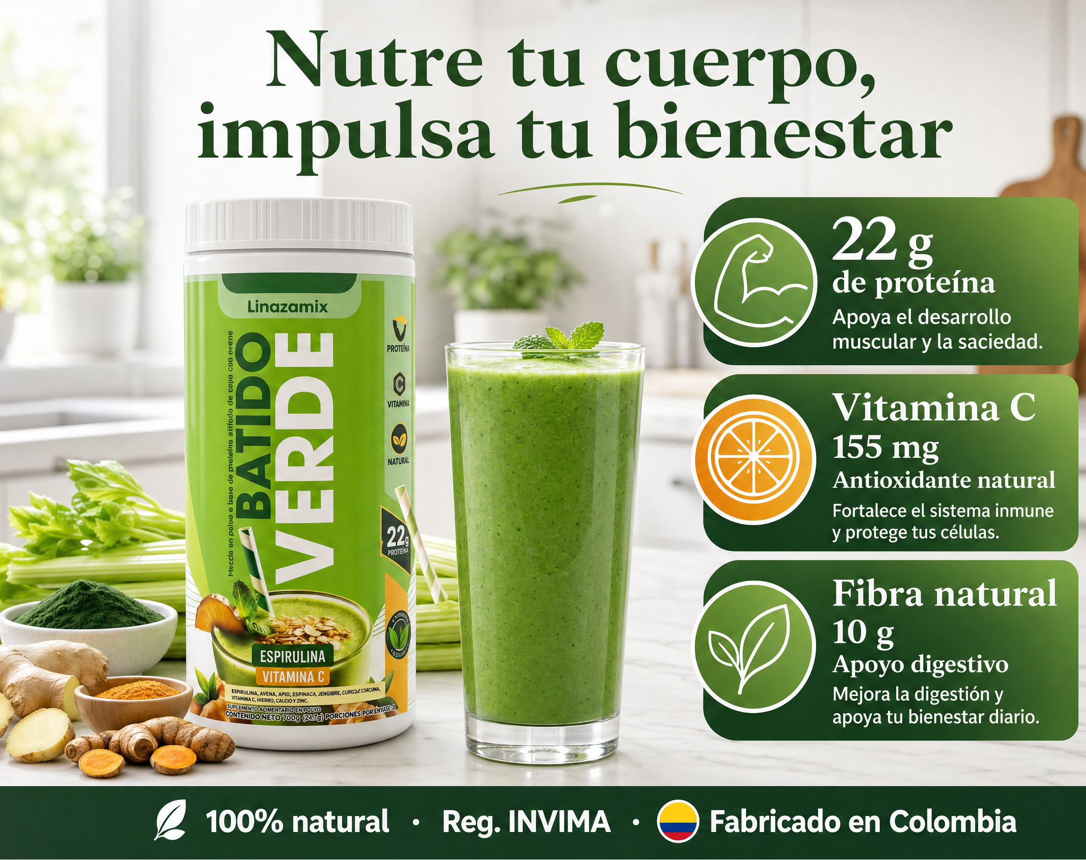BATIDO VERDE X 700 g